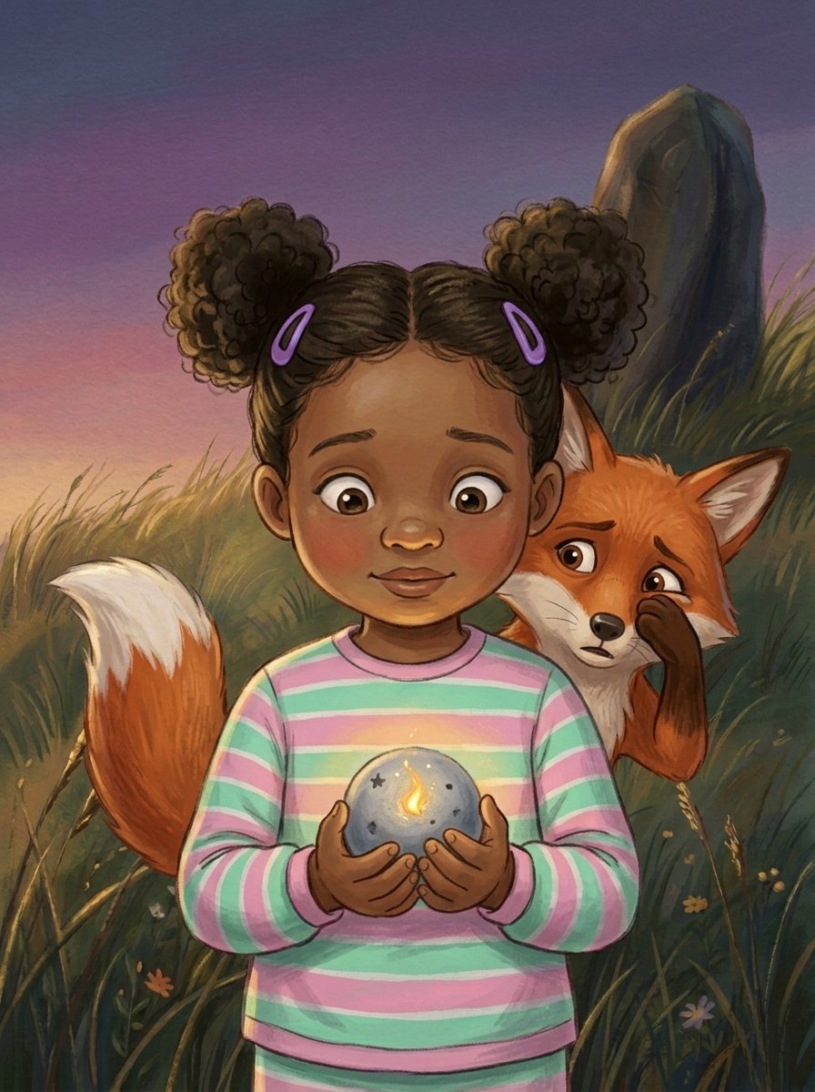 A book spread showing the hand-painted illustration style