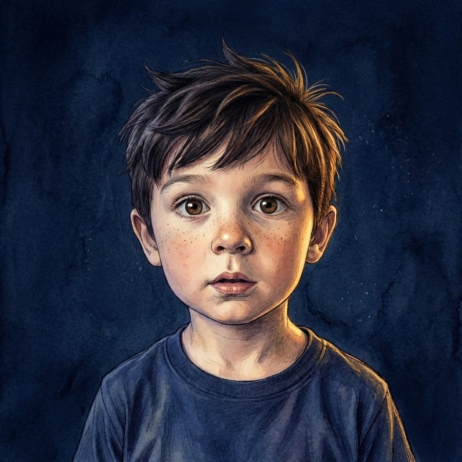 Oliver's custom storybook portrait